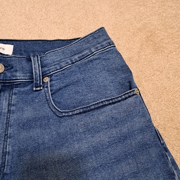 New! Calvin Klein Denim Shorts Women's Size 32 Blue High Rise Stretch Casual - Picture 3 of 10